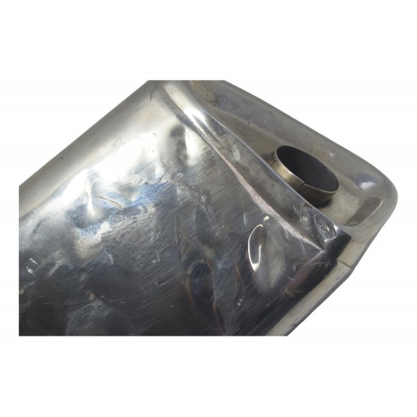 Ponteira Escape C/ Detalhes Honda Cb 600f Hornet 08-11 Orig Prateado