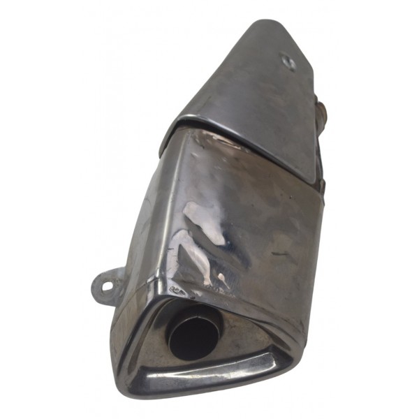 Ponteira Escape C/ Detalhes Honda Cb 600f Hornet 08-11 Orig Prateado