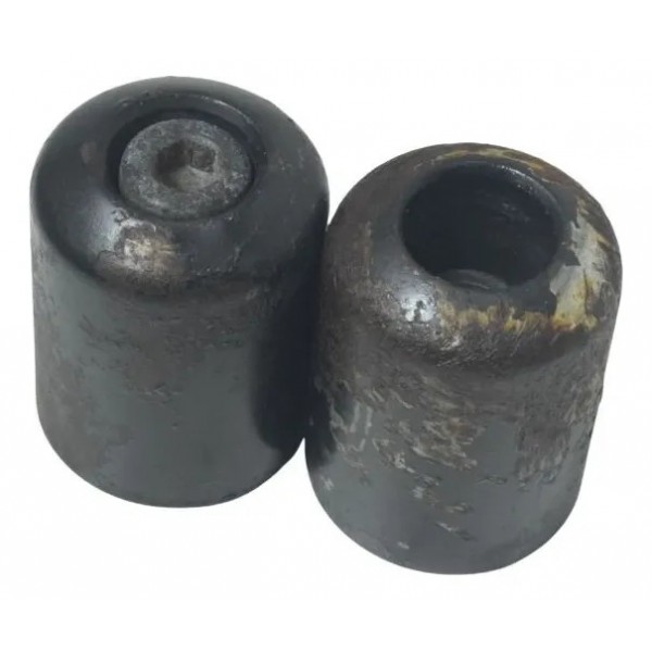 Par Peso Guidão C/ Detalhes Kawasaki Zx6r 08-12 Original Preto