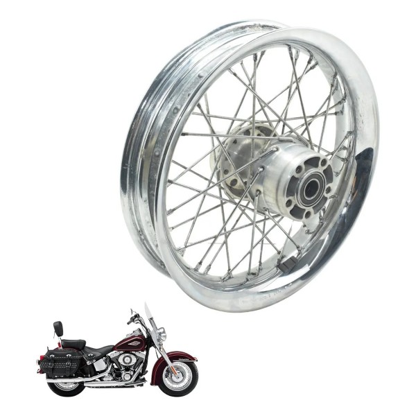Roda Traseira Harley Softail Heritage Classic 11-15 Original Prateado